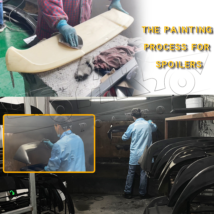 Спойлер для багажника Honda Civic Coupe 6 (1996-2000) с LED-подсветкой из карбона