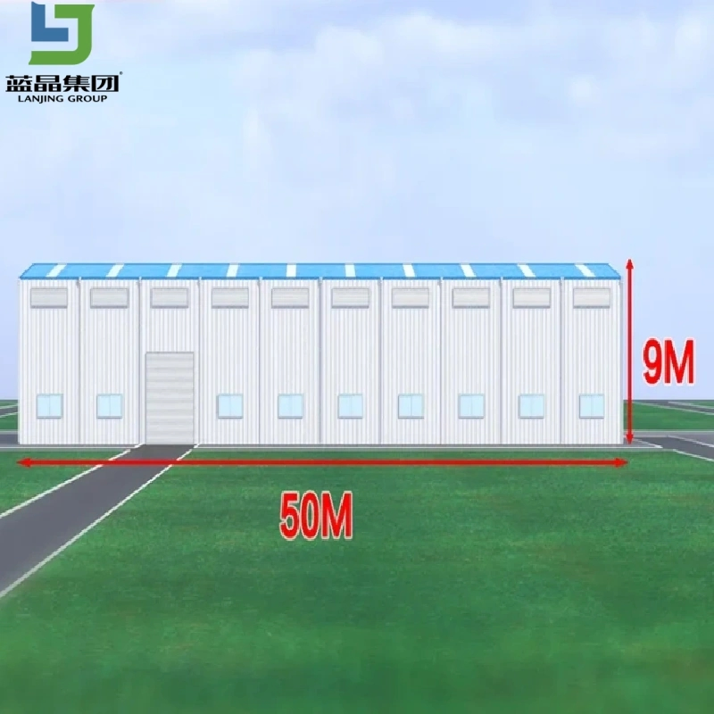 Modular Prefab Prefabricated Light Metal Steel Structure Frame Barn Poultry Chicken Coop Garage Villa Shed Warehouse Workshop Factory House Building