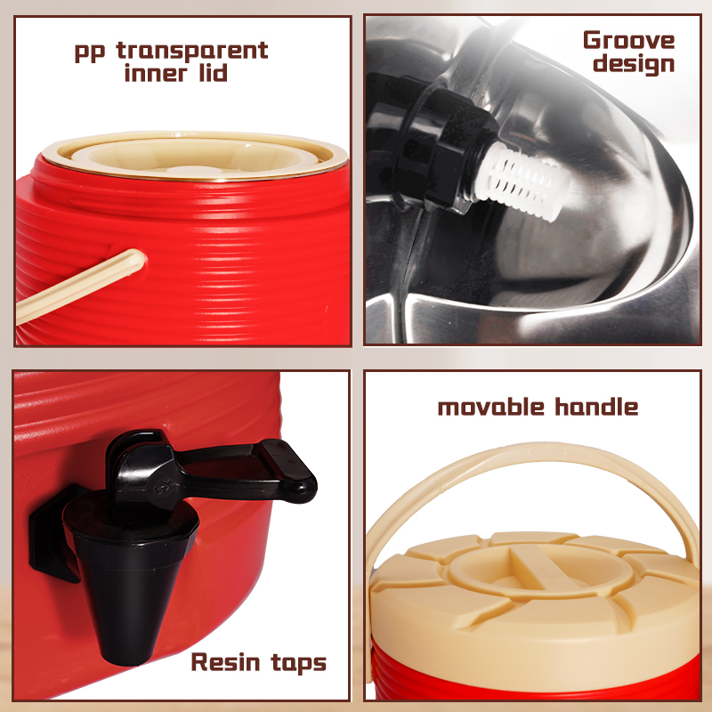 Daosheng 15L Restaurant with Tap Stainless Steel Keep Warm Milk Tea Drink Beverage Juice Dispenser