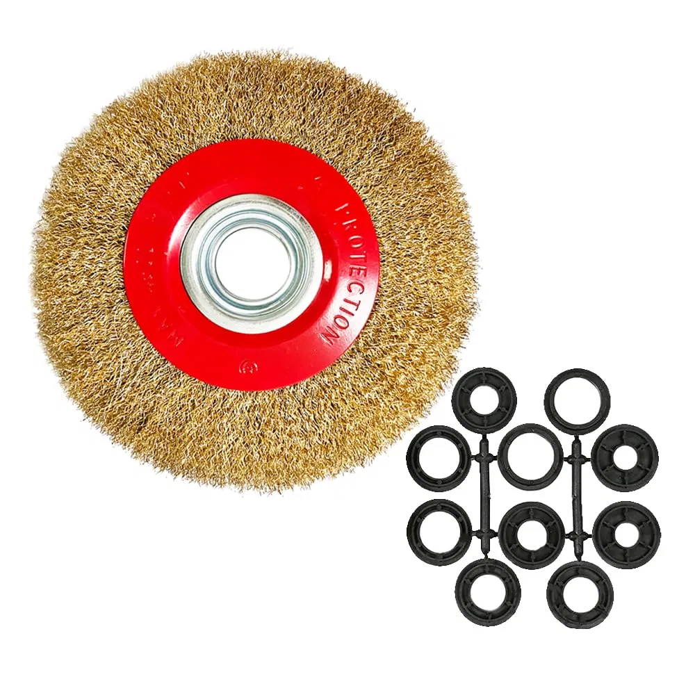Heavy-Duty Wire Wheel Brush for Bench Grinders and Metalwork