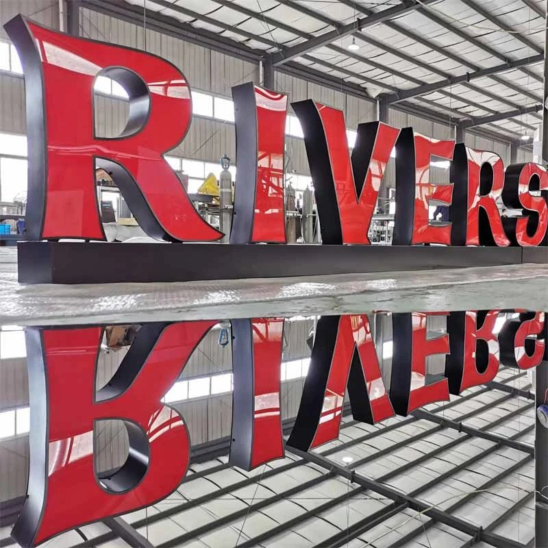 Business Outdoor Luminous Advertising Decoration Stainless Steel 3D LED Light