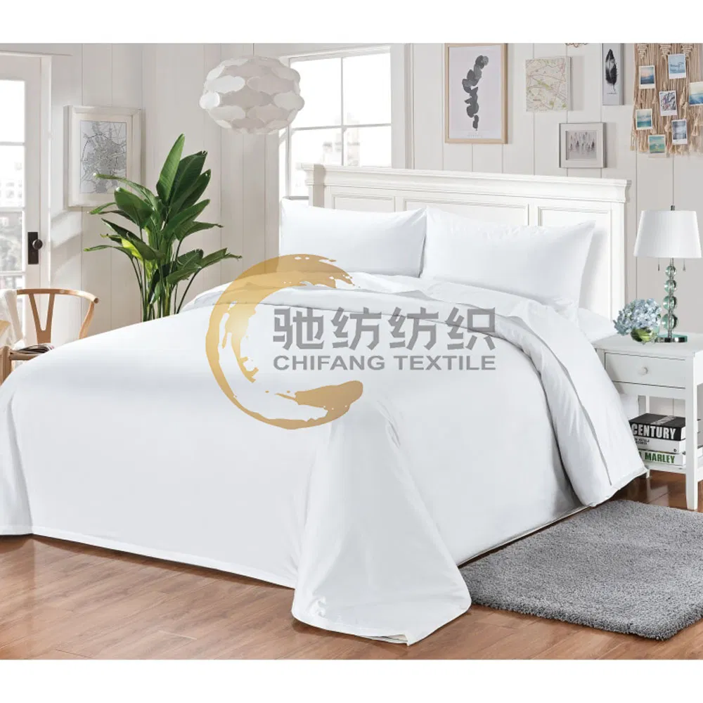 50%Cotton 50% Polyester Hotel Stripe Collection White Duvet Cover