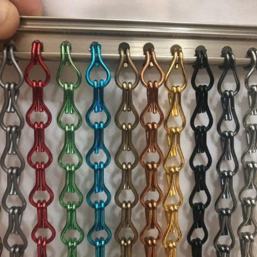 Aluminum Chain Link Mesh with Customized Colors and Patterns for Ceilings, Curtains, Room Dividers and Lamp Decorations