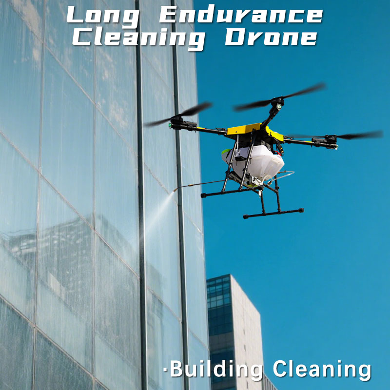 Professional Limpeza Dron High Pressure Washer Wind Resistant Building Window Washing Uav Wall Solar Panel Wash Drone Air Cleaning