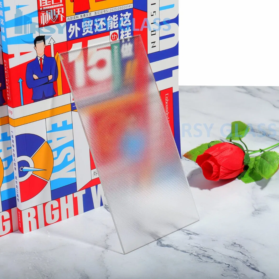 Clear Middle Iron Low Iron Mistlite Moru Nashiji Kasumi Aqualite Pattern Glass Float Glass Used for Solar Panel