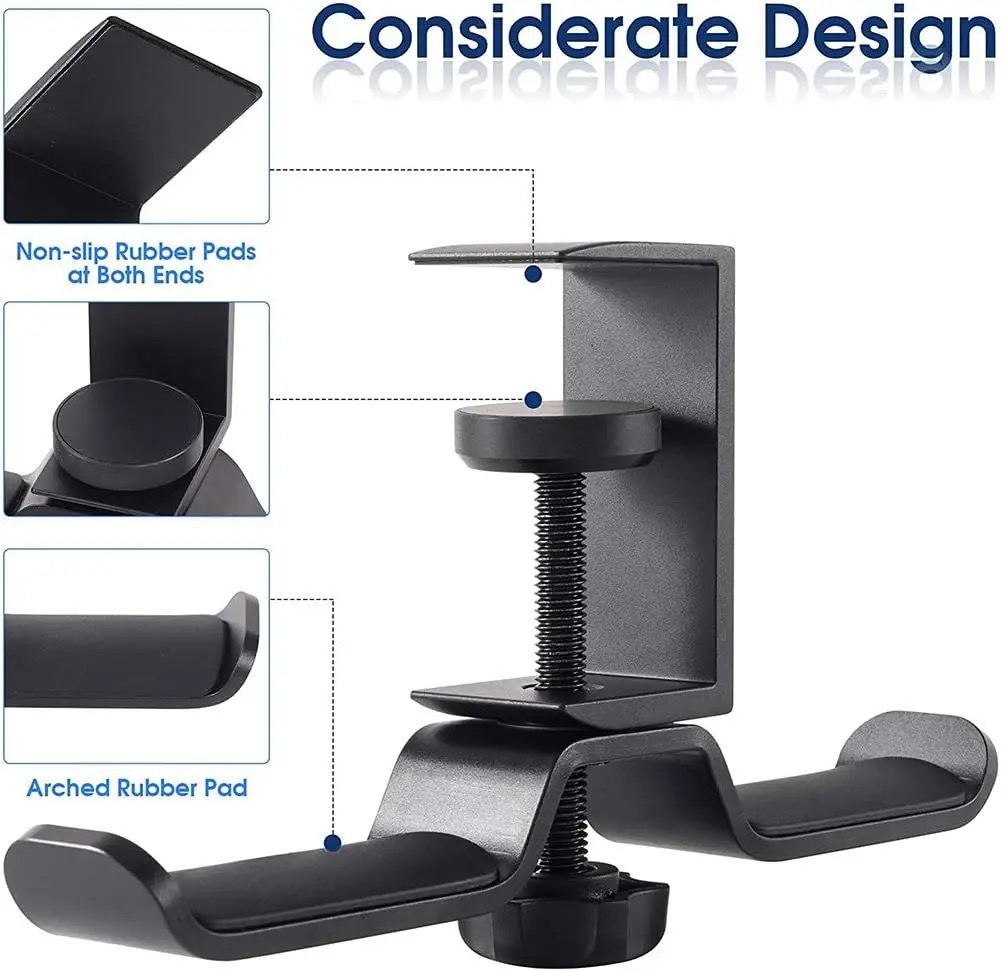 Double Headphone Holder Earphone Mount Desktop Holder Phone Accessories Oz93