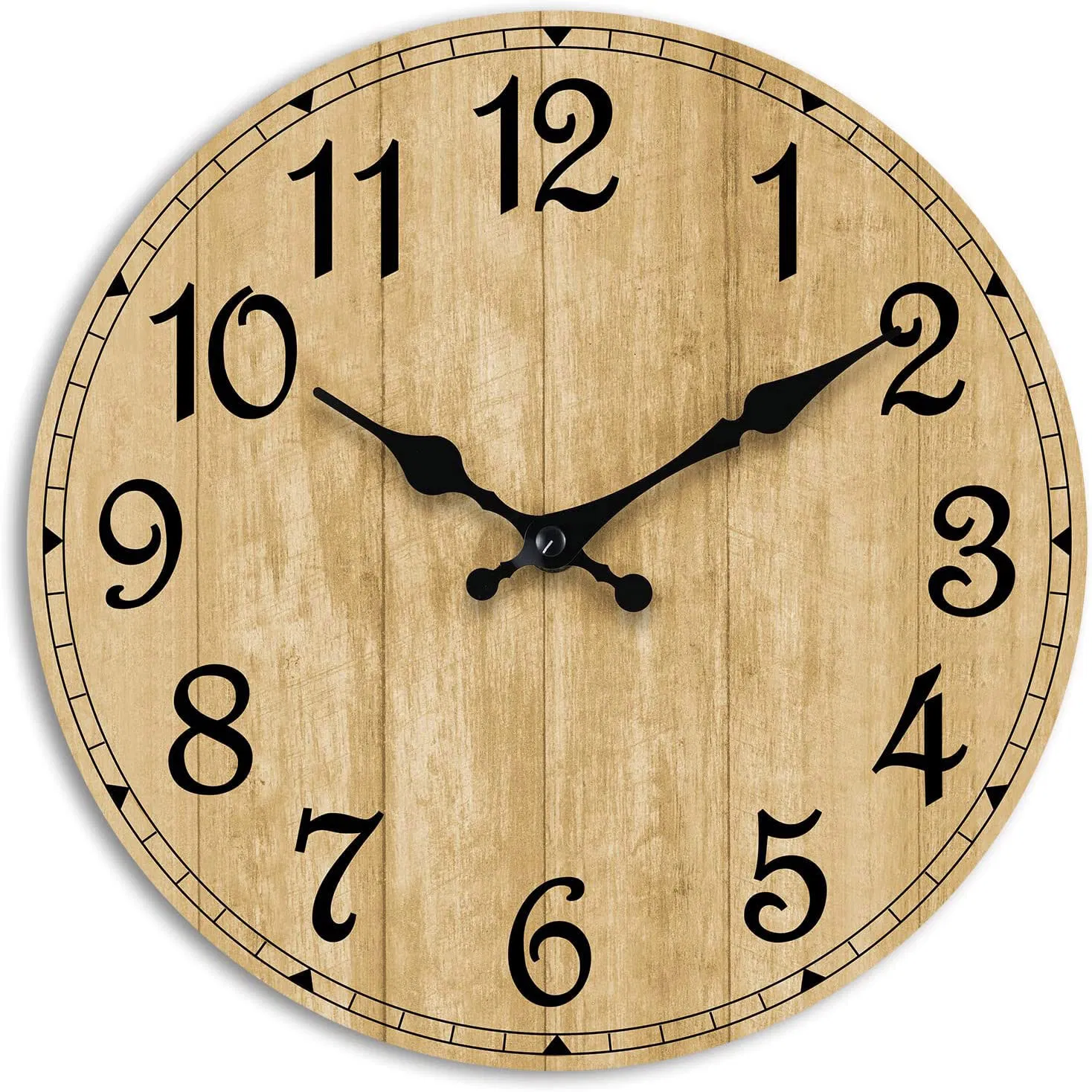 Dia 30/34/40/60cm MDF Large Promotional Gift Wood Wall Clock Silent Quartz Battery Operated Digital Alarm Clock for Kitchen/Living /Bed Room-Hr23-C (3)