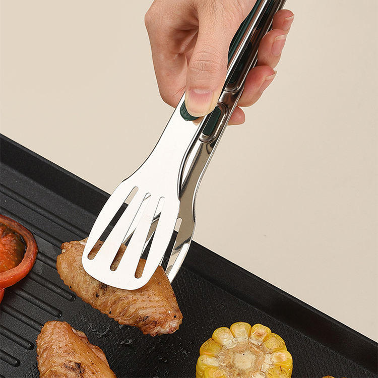 Non Slip Stainless Steel Food Tongs Meat Salad Bread Clip Barbecue Grill Buffet Clamp Cooking Tools Kitchen Accessories