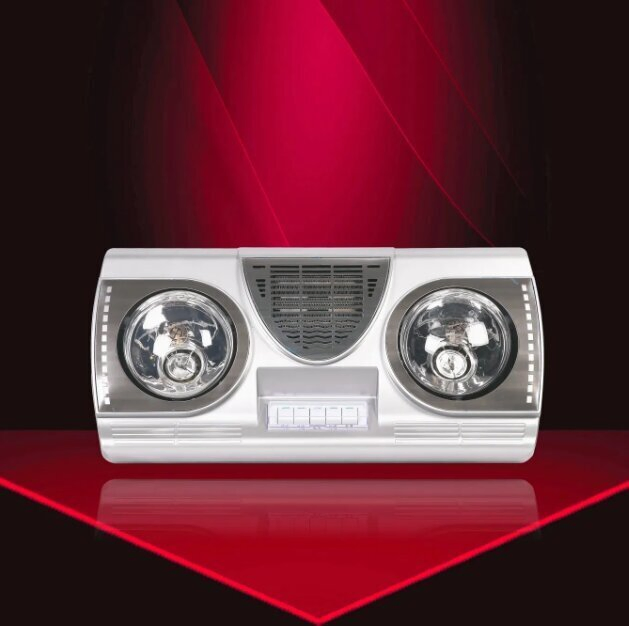 Infrared 2 Heating Lamps Bathroom Heater Plus Exhaust Fan Bathroom Wall Heater