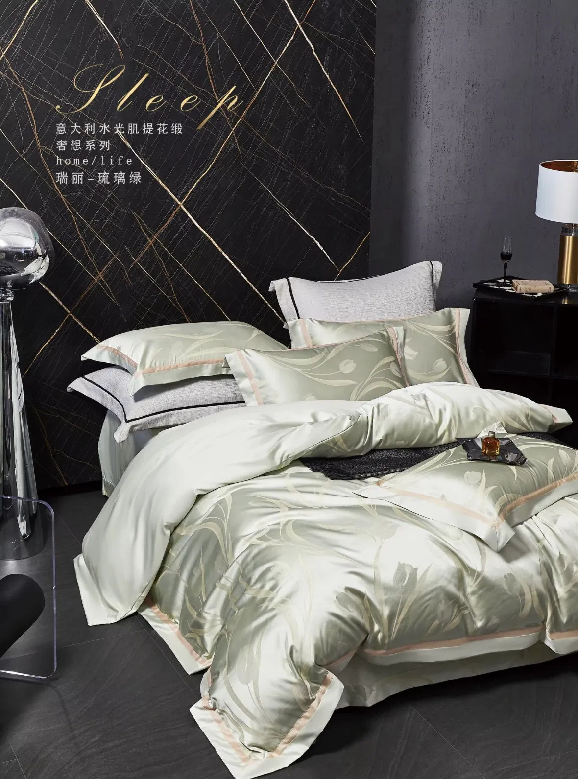 Wholesale Custom 100% Cotton Duvet Cover Flat Sheet Pillowcase Bedding Set