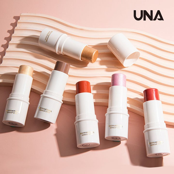 Private Label Wholesale Face Contour Makeup Stick Multi Color Bronzer Pink Blush Shimmer Highlight Stick