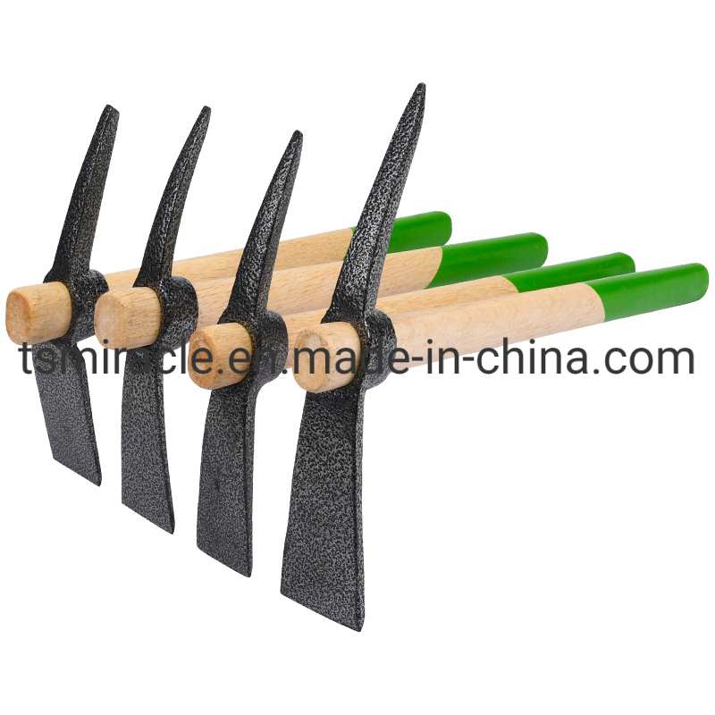 Wooden Handle Pickaxe Garden Tools Small Farming Digging Forging 65 Steel Pickaxe