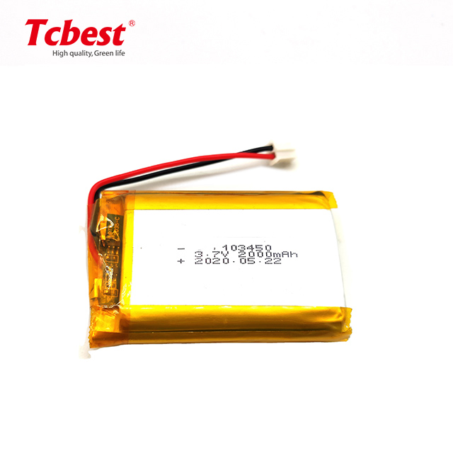 Hight Quality 3.7V Li-Po 103450 2000mAh Drone Lithium Polymer Battery for E-Bike/ Golf Cart with Ntc/ Helicopter Quadcopter