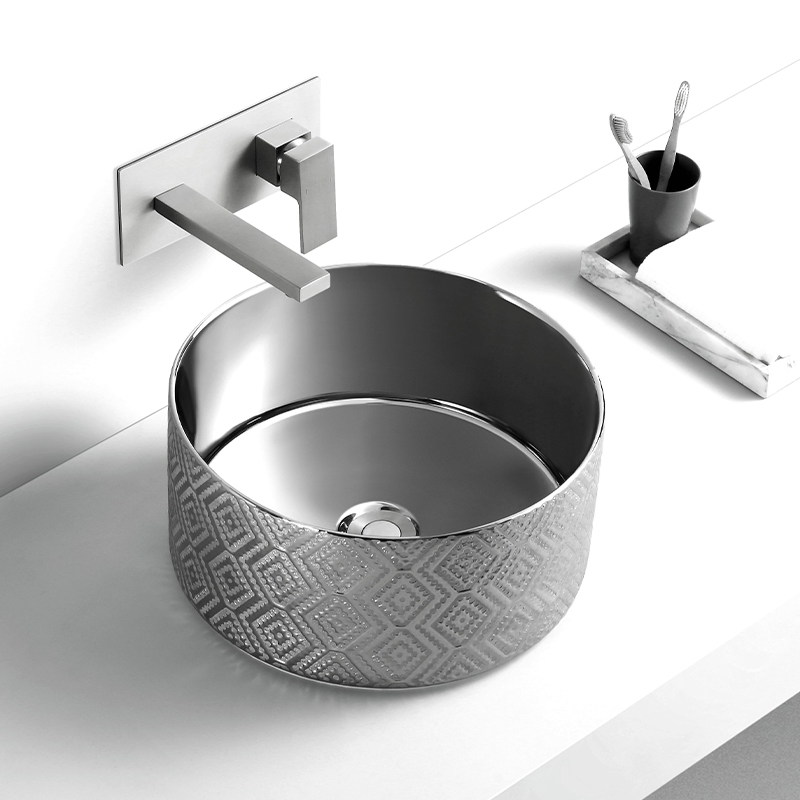 Hot Selling Countertop Design Bathroom Sink Round Wash Hand Basin 035jhy