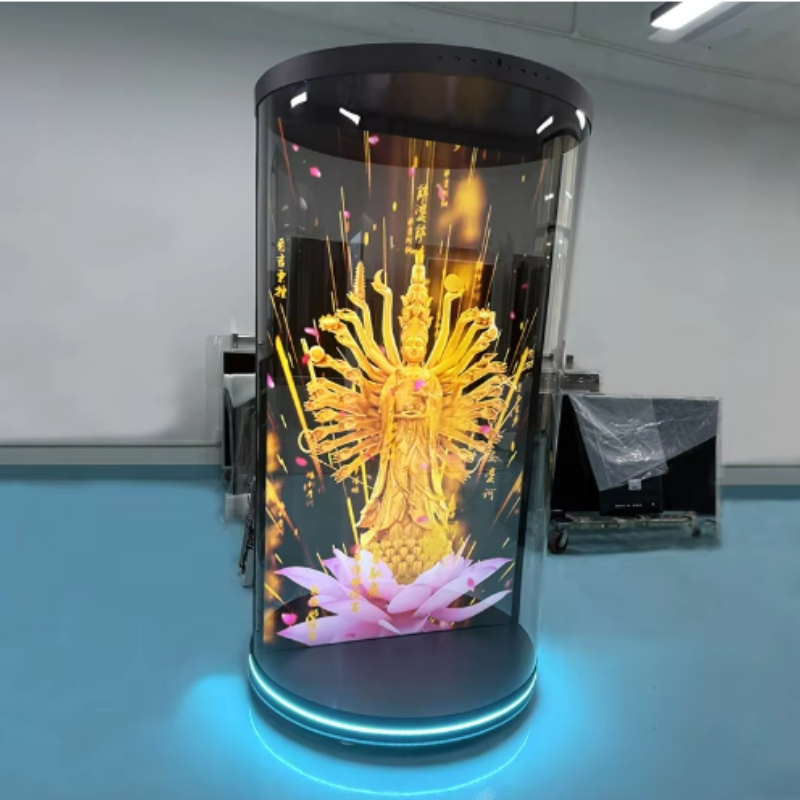75inch Human Size Holotube 3D Hologram Cylinder Display Virtual Ai Interaction Museum Smart Guide