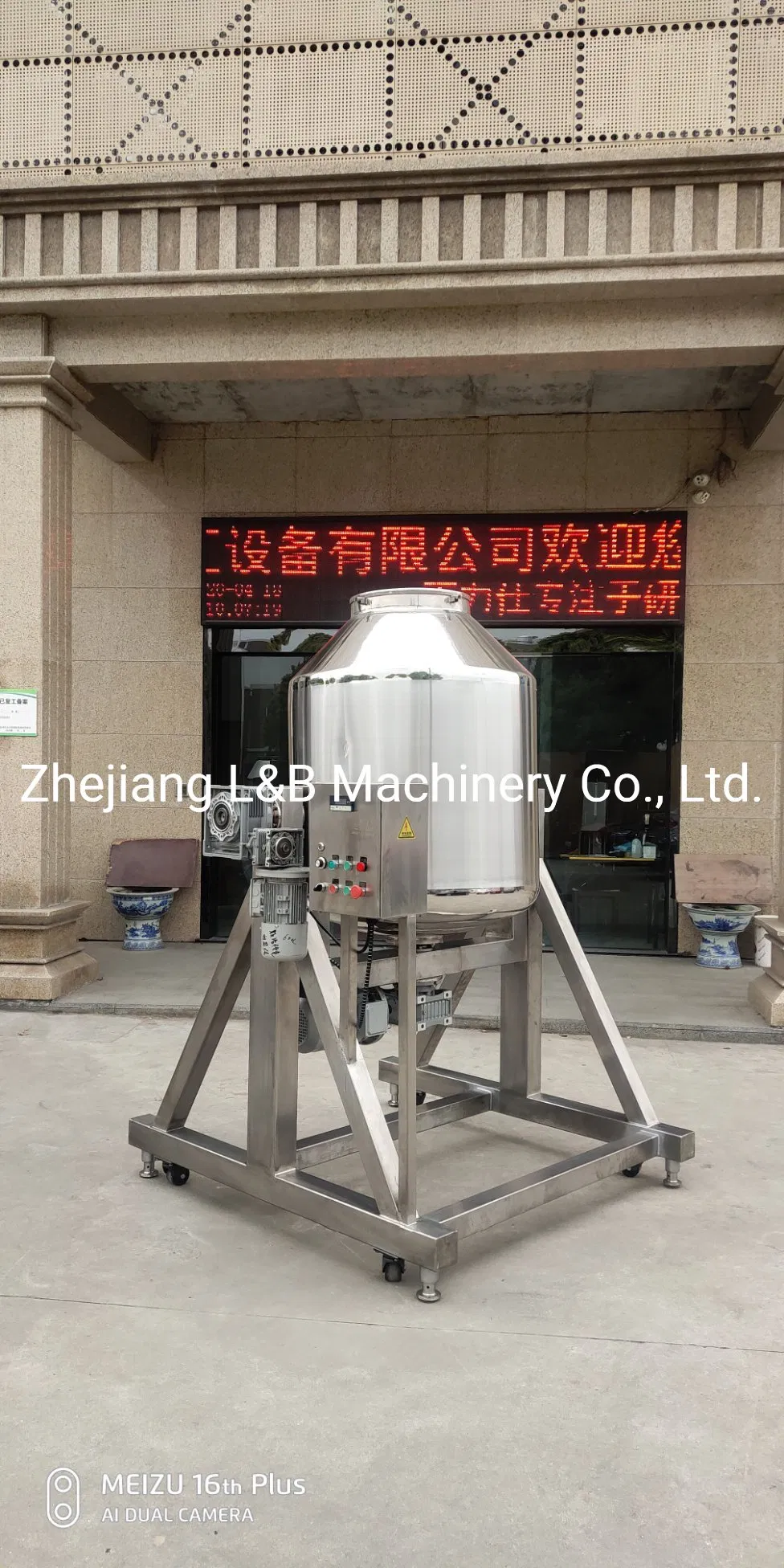 Stainless Steel 304 Mixer Machine for Coffee Beans Industrial Rotating Drum Blending Mixing Equipment for Sale