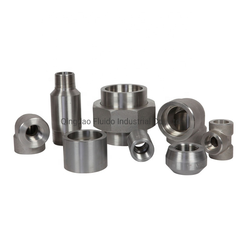 ASME B16.11 High Pressure 2000 3000 6000 9000 Forged Steel Pipe Fittings Cross Socket Welding Fittings and Threaded Fittings