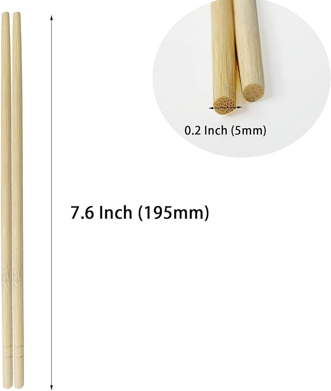 Round Separated Disposable Chopsticks Bamboo Chinese Chopsticks Customizable Packaging