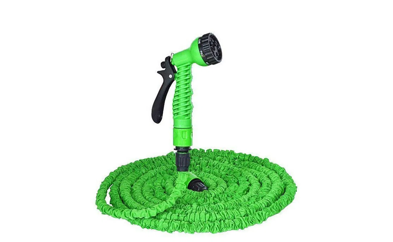 Expandable Flexible Plastic Hose with Spray Garden Magic 7-in-1 Nozzle Wbb12844