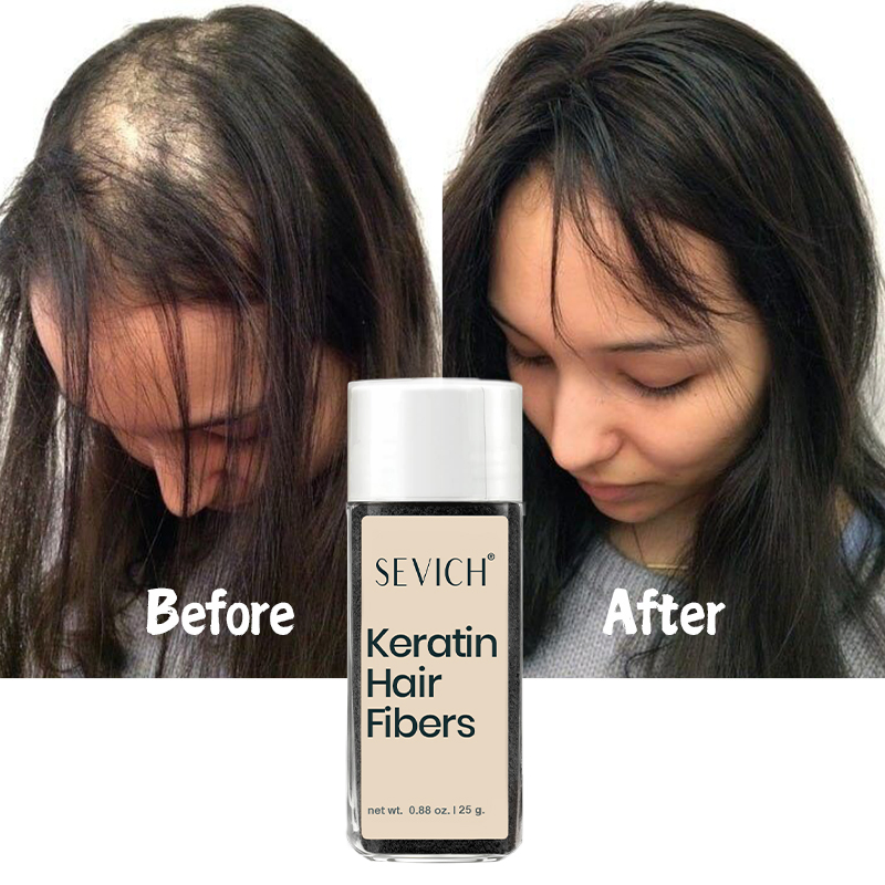 Private Label Hair Fiber Powder Natural Look Hair Loss Cover up Keratin Hair Fiber Powder Thickness Fiber Hair