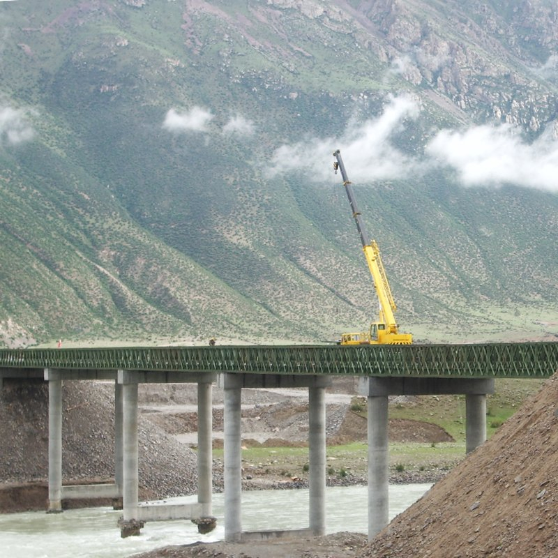 Low Cost Temporary Bailey Steel Structure Bridge Components Professional Design