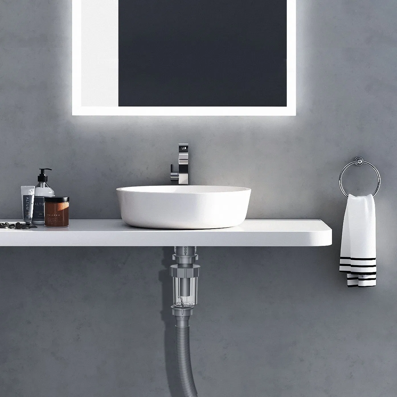 High-End Flip-up Odor-Proof Easy Installation Stainless Steel Bathroom Washbasin Drain