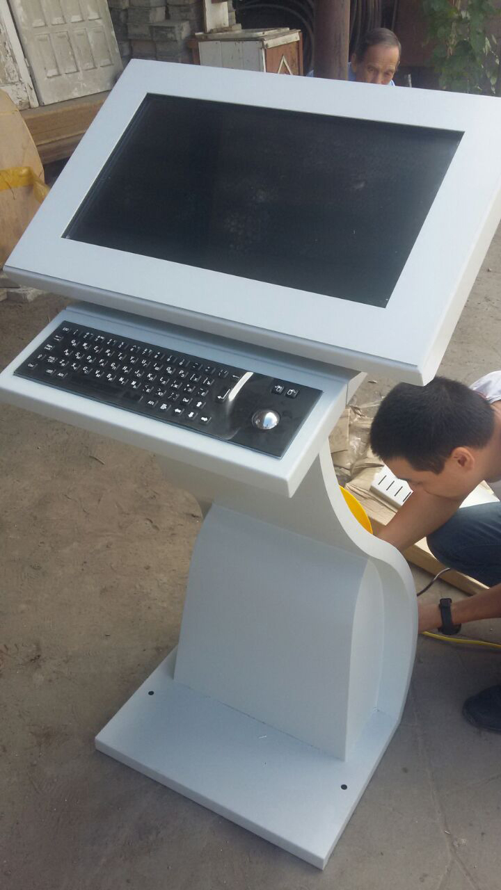 Vandal-Proof Waterproof Industrial Kiosk ATM Rugged Metal Keyboard with Trackball