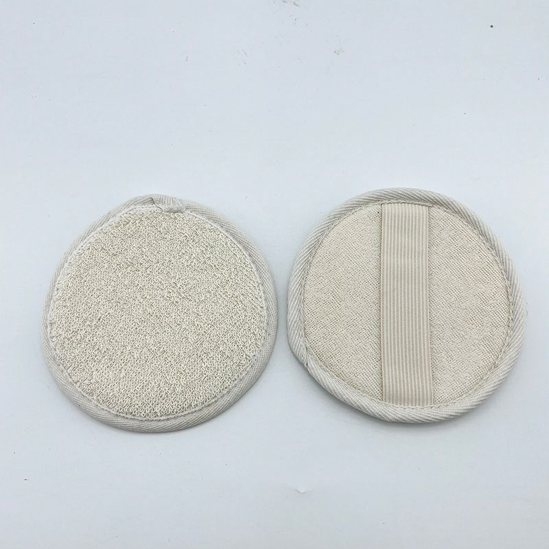Custom Logo Natural Bath Shower Body Exfoliator Biodegradable Cotton Bath Scrubber