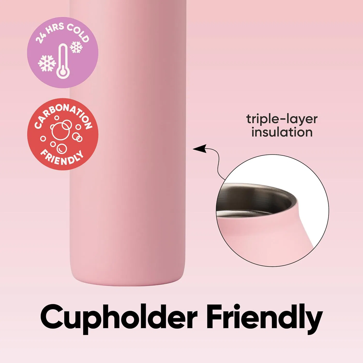High Quality Insulated Stainless Steel Water Bottle Tumbler BPA-Free with Straw Double Wall Travel Coffee Cup Blue