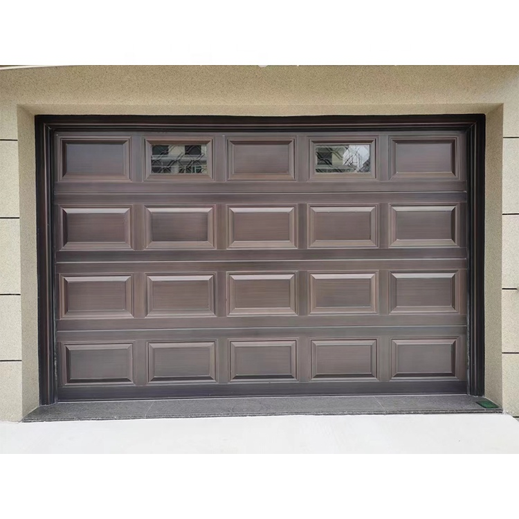 High Quality Remote Control Sectional Modern House Customize Aluminum Steel Villa Automatic Garage Door
