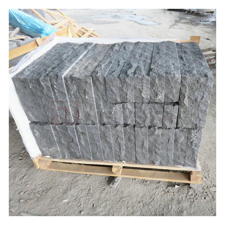 Flamed Granite Floor Tile Exterior Black Basalt G684 Granite Stone Black Stone Paver