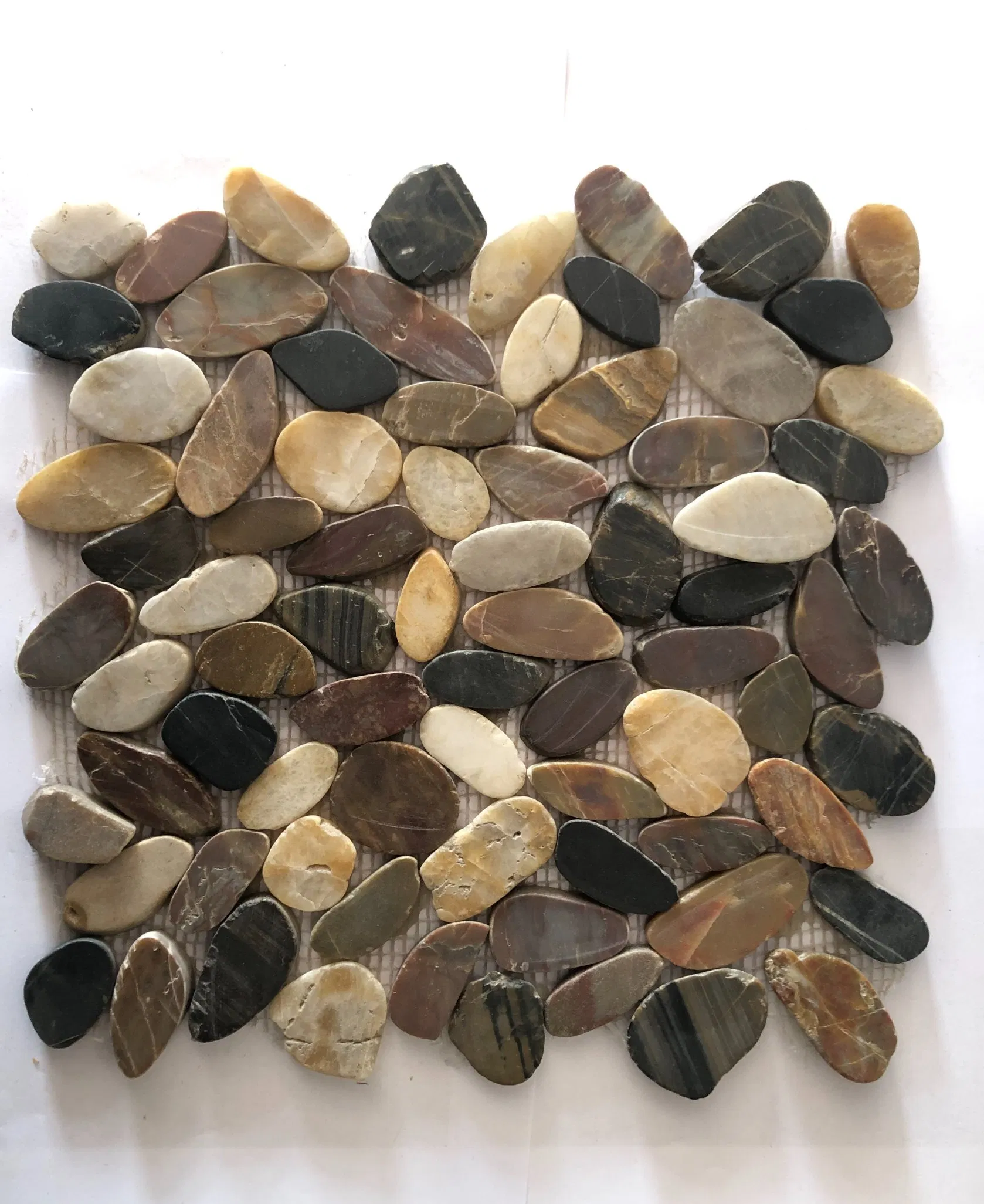 Natural Pebble, Mosaic Stepping Stone, Mixed Color, 28cmx28cm, 30X30cm