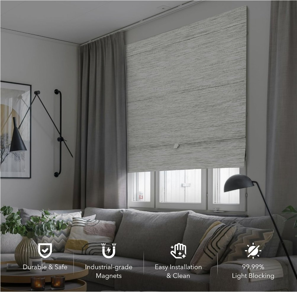 Blackout Blinds Window Automatic White Roman Shade Roman Blind Hardware