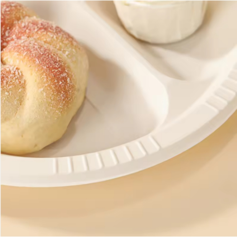 High Quality Round Disposable Paper Plates Recyclable Tableware Salad Plate