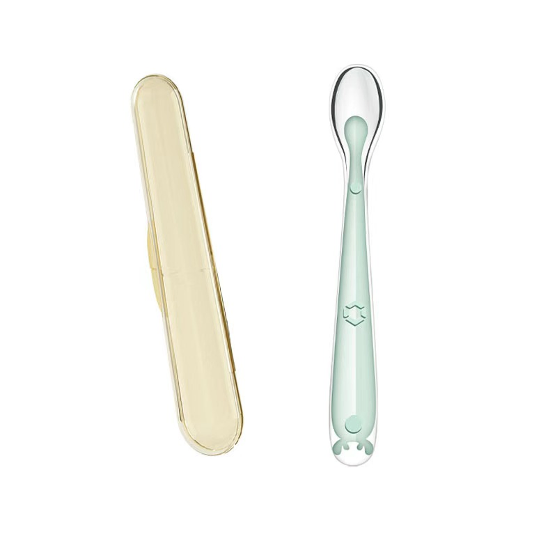 Baby Food Grade Silicone Spoon Baby Weaning Spoons Soup Spoon
