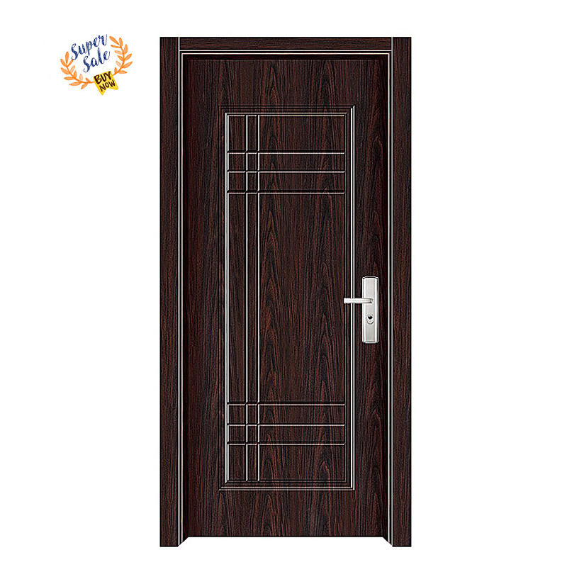 Modern and Stylish Steel Entrance Door for Apartment House Exterior Use