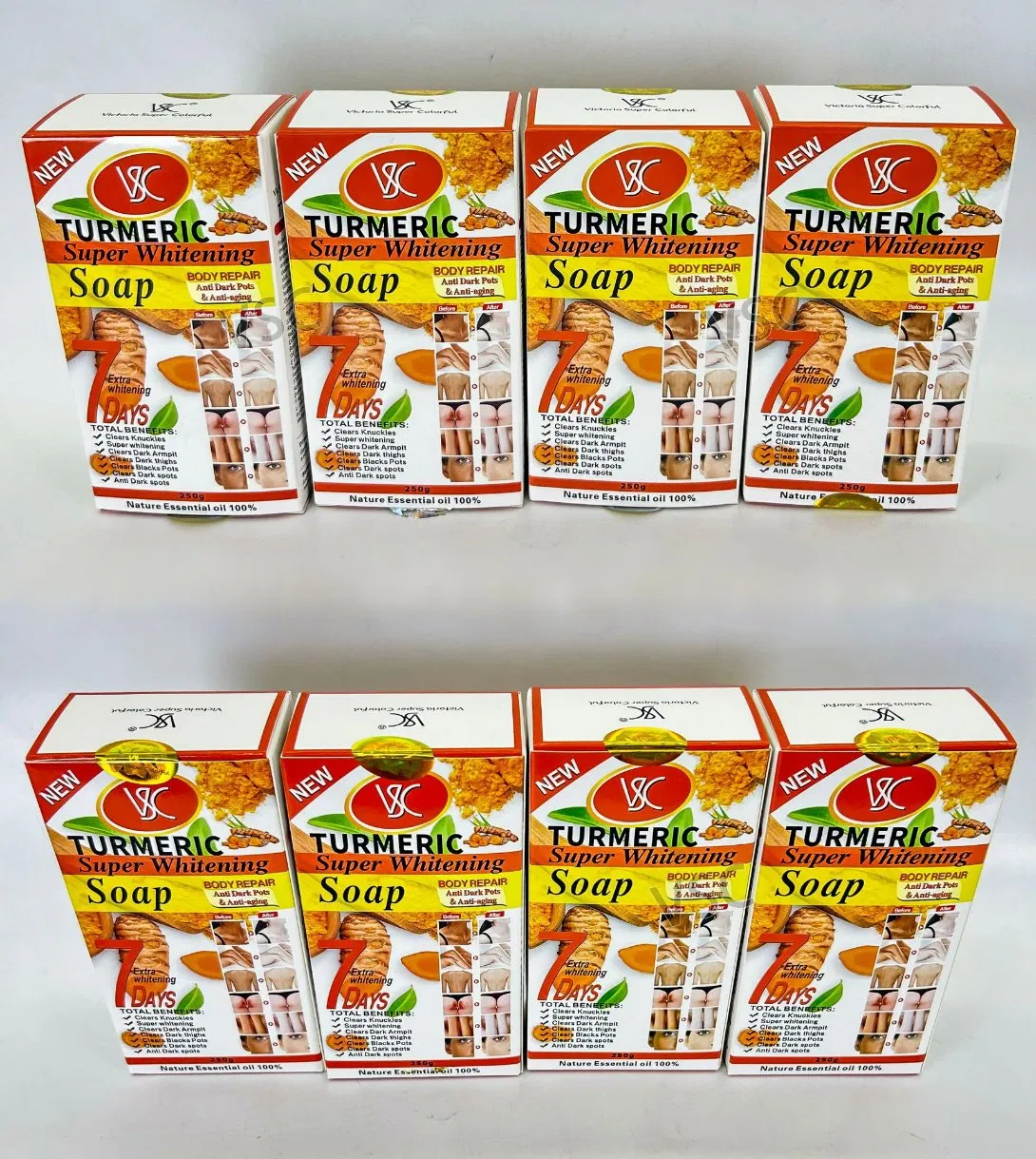250g Turmeric Bath Soap Whitening and Deep Cleansing Body Soap with Oil Control for Skin