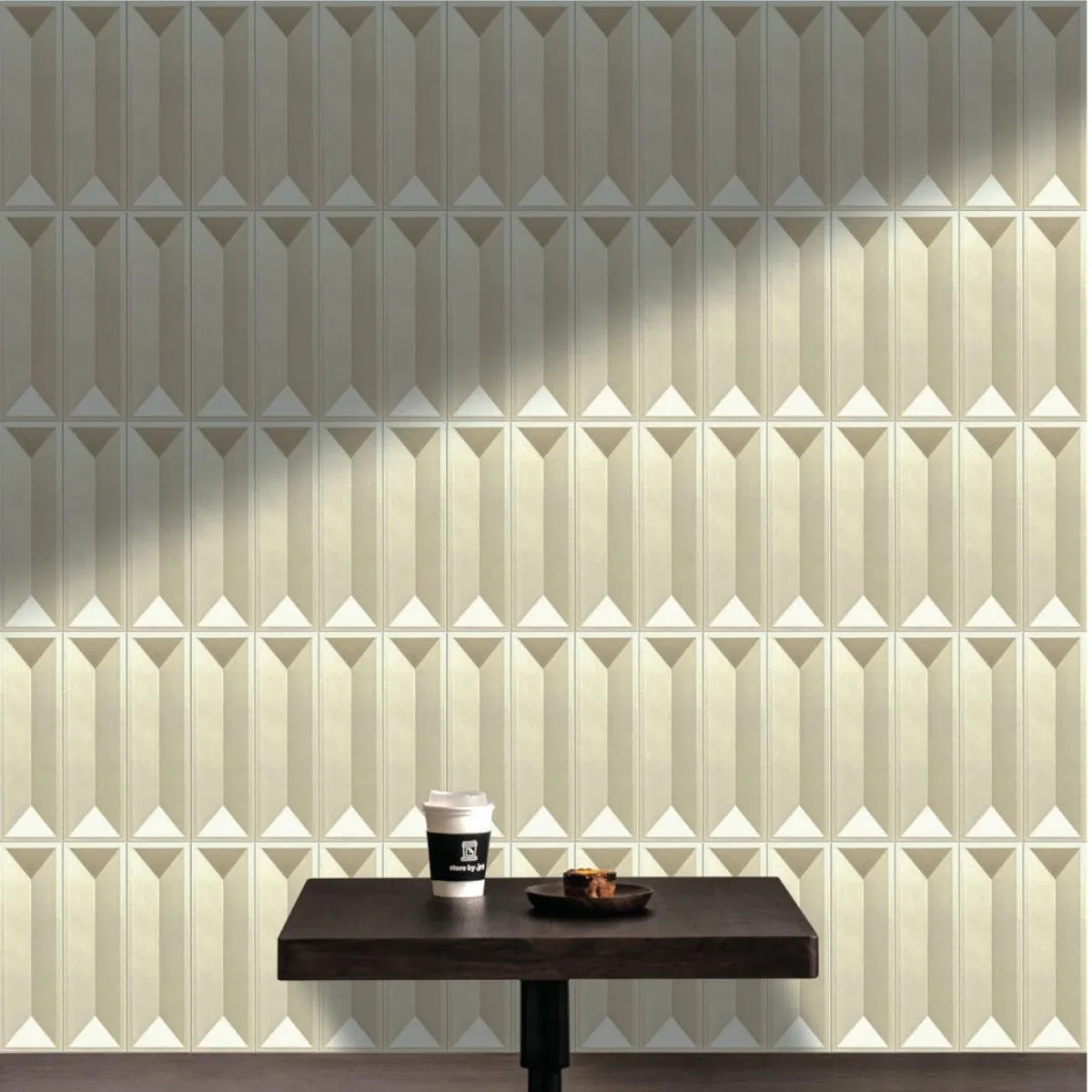 Wholesale Concrete UHPC 3D bricks for hotel bar cafe Indoor Outdoor Wall cladding fireproof waterproof Yacht 120*600*30mm