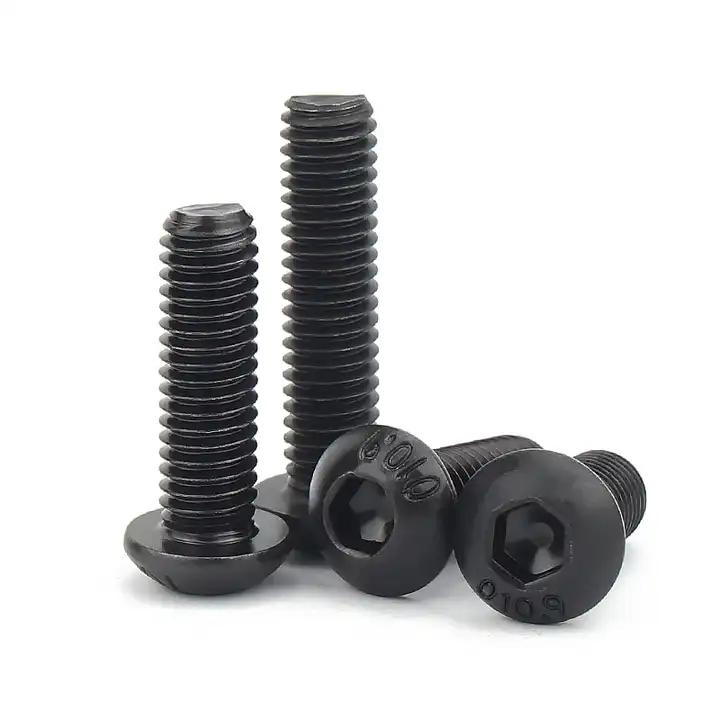 Alloy Steel ISO7380 Black Oxide Hex Socket Button Screw Grade 10.9 12.9
