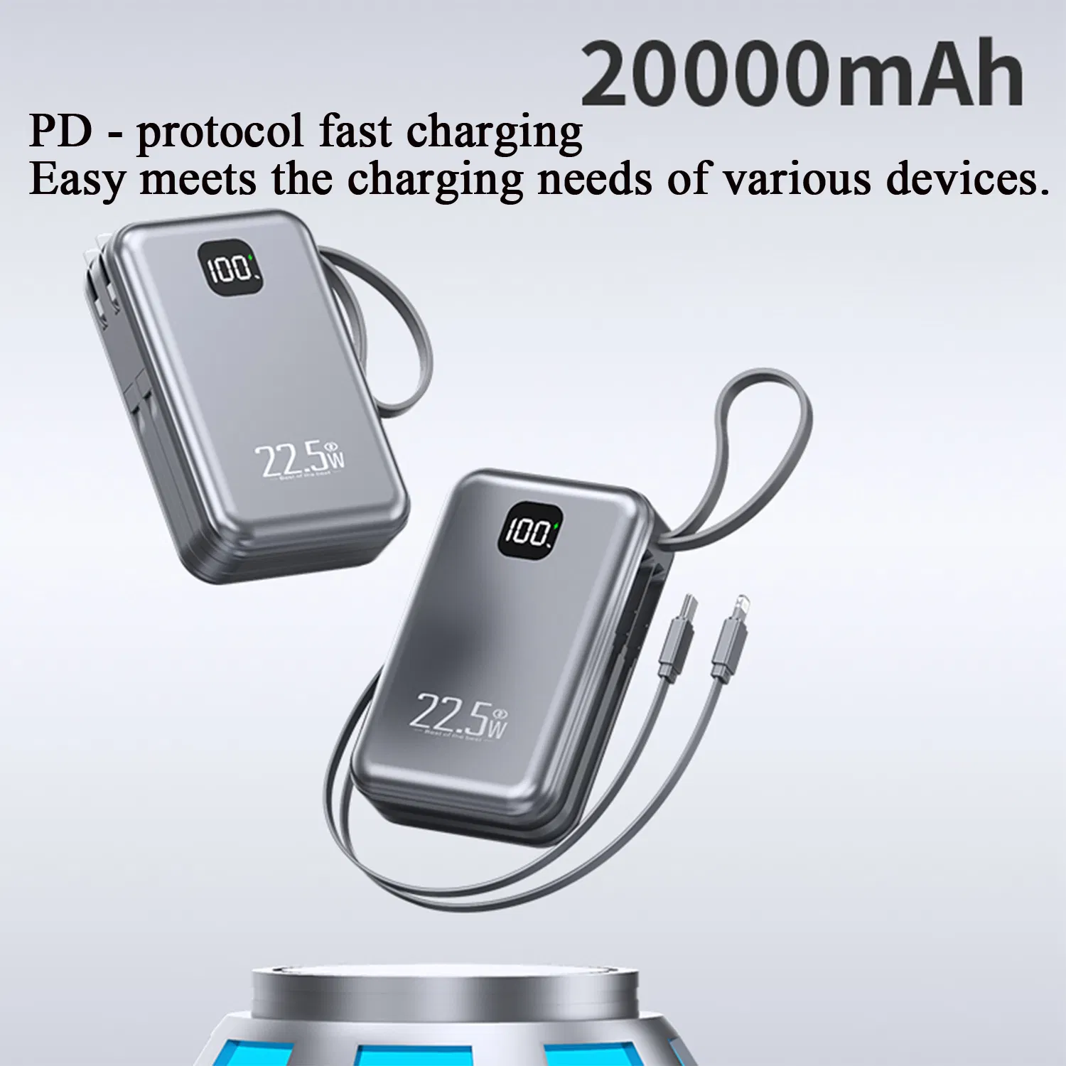 High Capacity Portable Power Bank with Smart LED Display