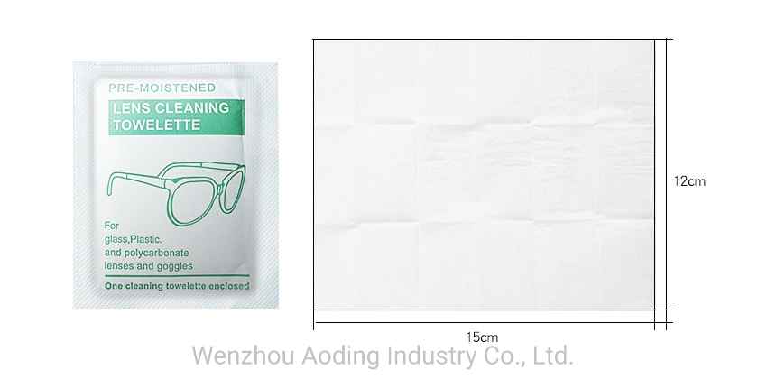 OEM Lens Cleaning Wipes 6*12cm 100 PCS/Box Glasses Wipes