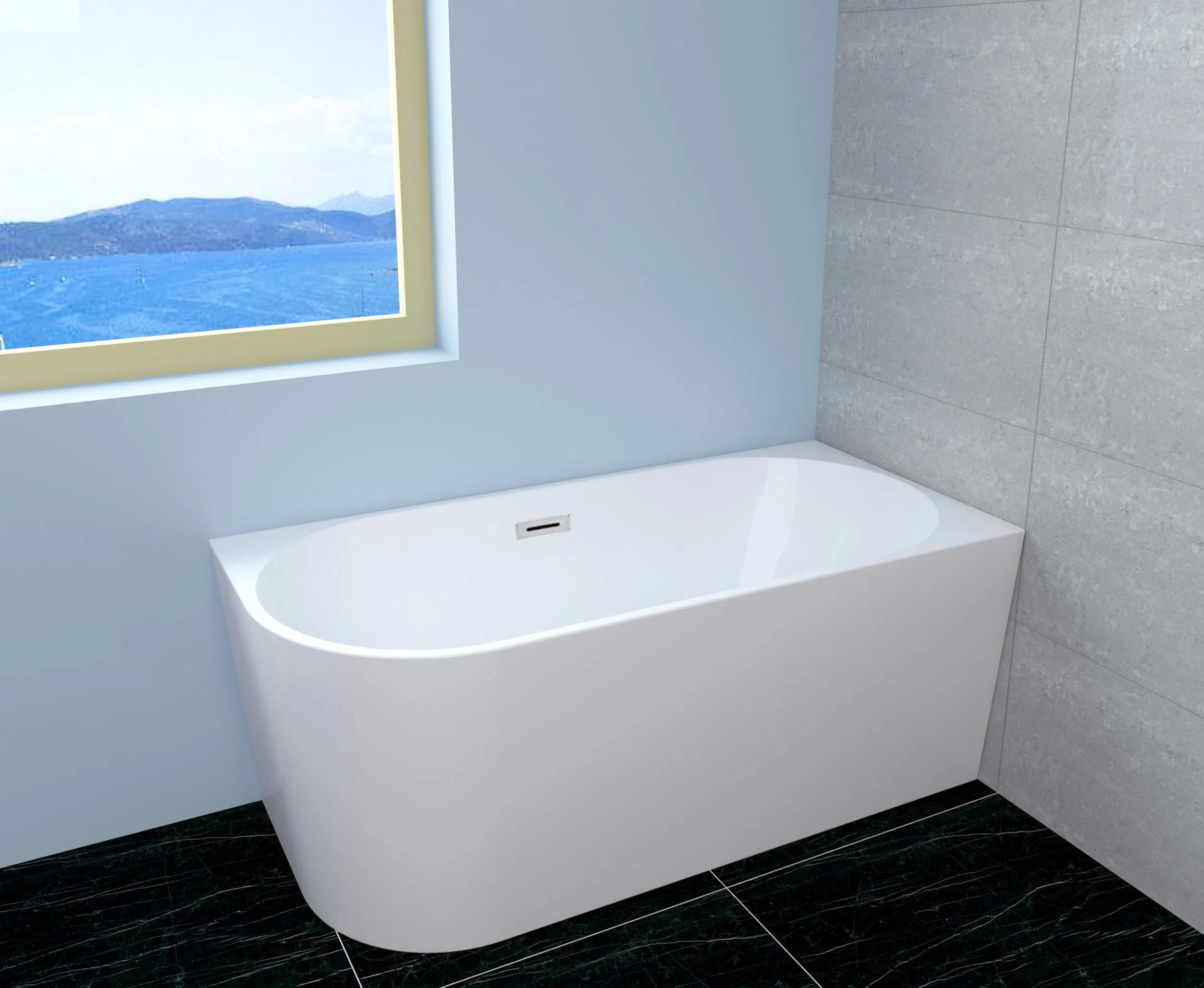 Cheap Modern 1600*800*580mm Artificial Stone Bathroom Bathtubs