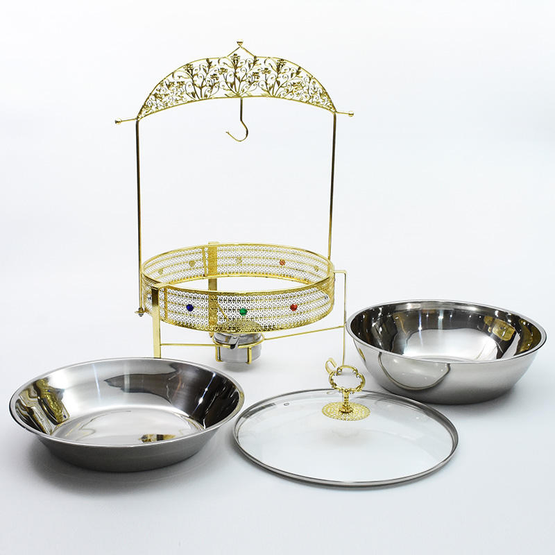 Luxury Buffet Equipment Chafing Dish Hot Food Display Stainless Steel Warmer