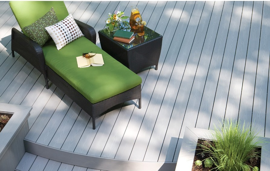 Wood - Plastic Composite Wrappers Around The Edge of The Floor