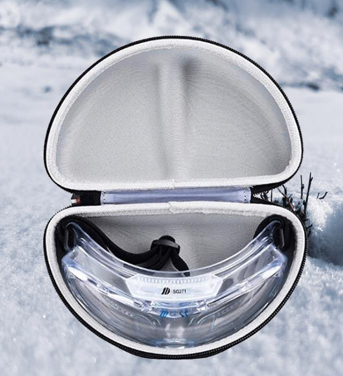 Manufacturer Custom EVA Mountaineering Ski Goggles Glasses Case with Hook