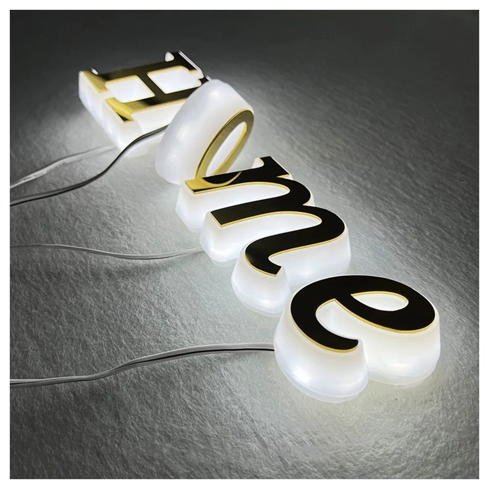 Mini Acrylic Stainless Steel Luminous Letters