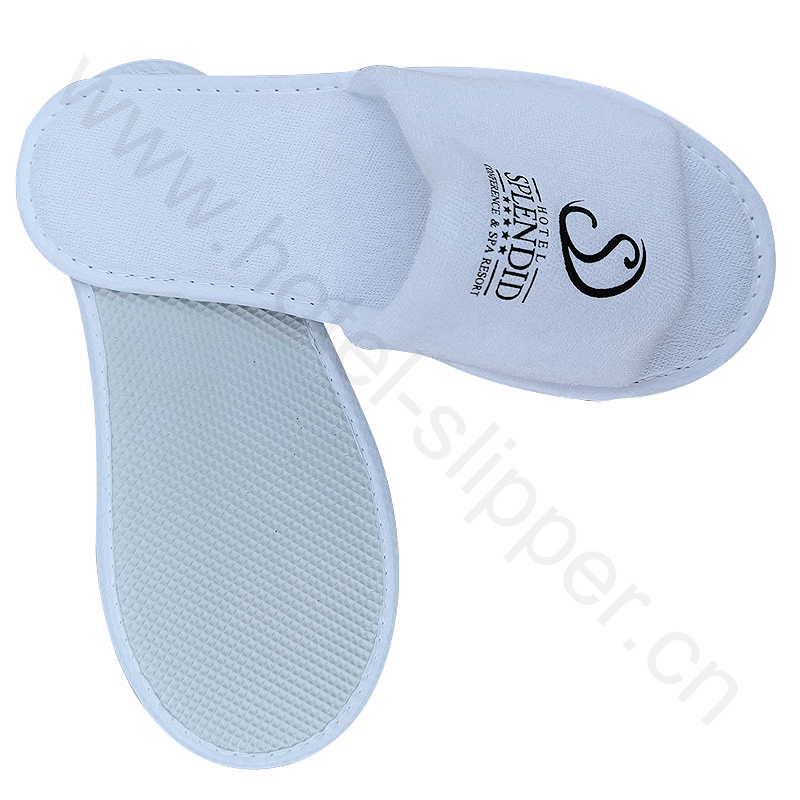 Customized Logo Open Toe Disposable Slippers Hotel Amenities Supplies