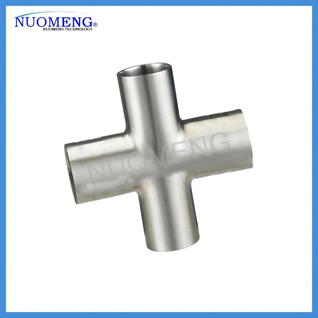 Premium Sanitary Stainless Steel Short Welded Equal Cross Fitting
