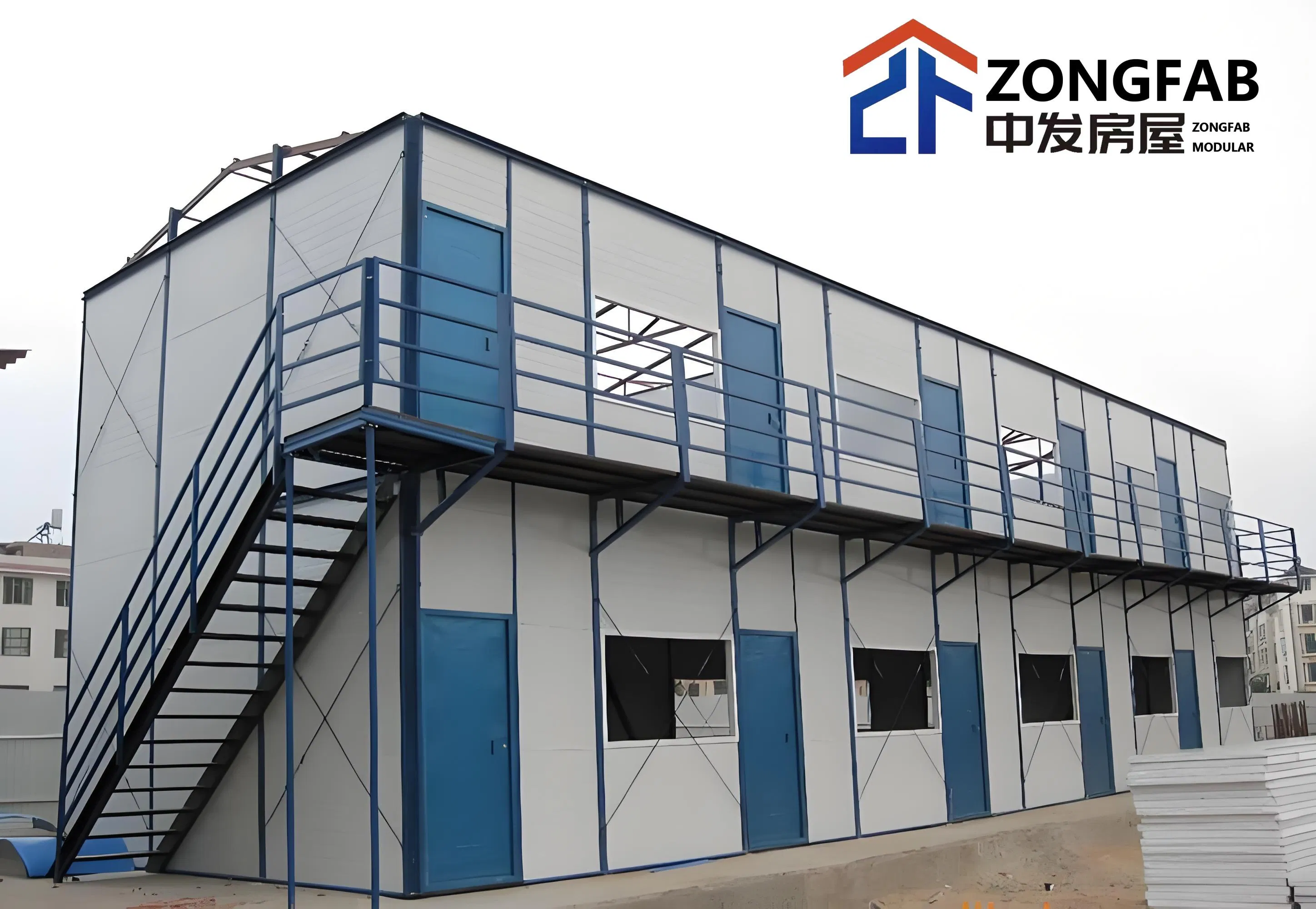 Long Service Detachable Movable Mobility Safe Strong Movable Prefabricated Sandwich Panel House