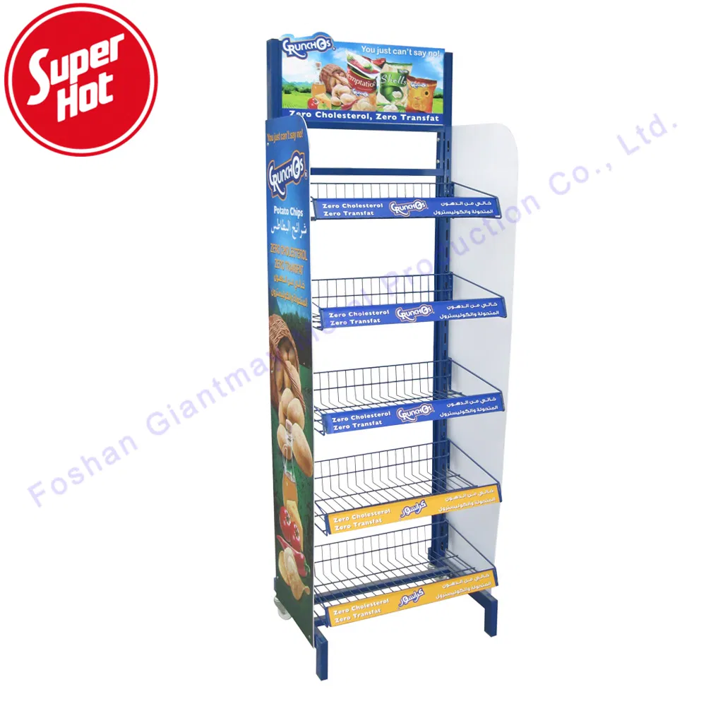 Multi-Function Metal Wire Snack Food Stand for Chocolate Chip Rack Display